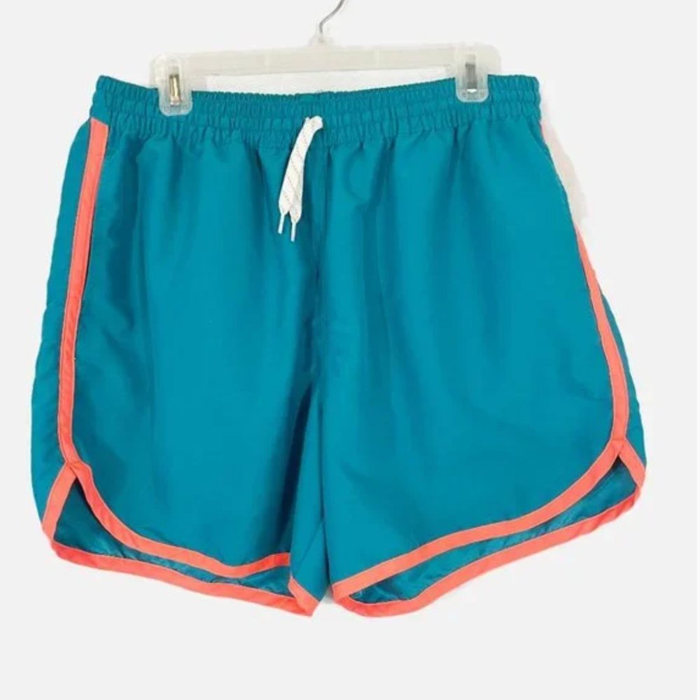 Chubbies Teal & Orange Trim Swim Trunks - M
